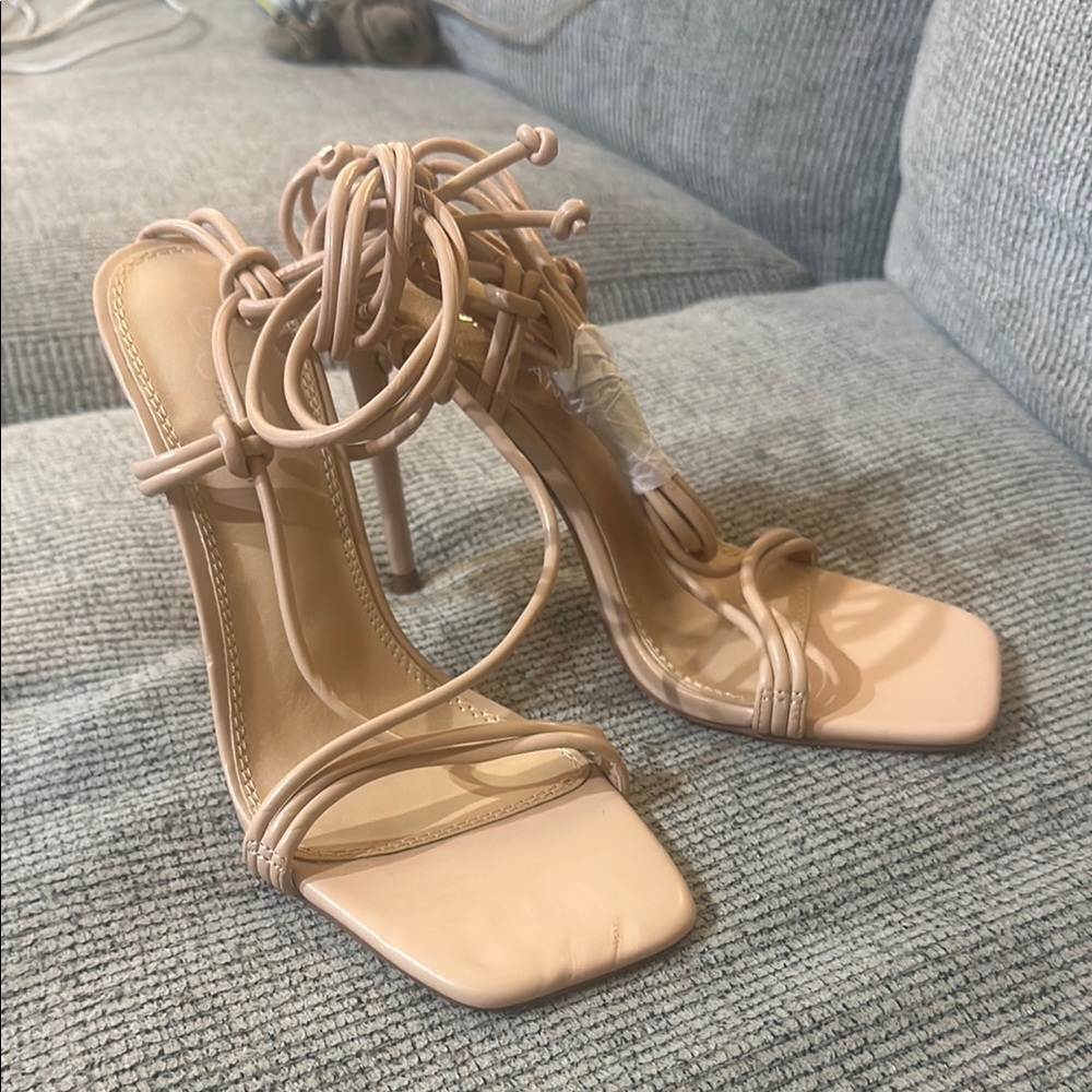 Elegant Nude Strappy Heels